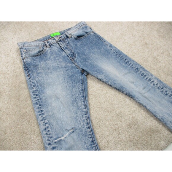 Levis 510 Jeans Mens 31 Blue Acid Wash Denim Skinny Distressed Casual 31x27 - Picture 3 of 16